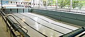 Das leere Schwimmerbecken im Stadtbad Schwerte