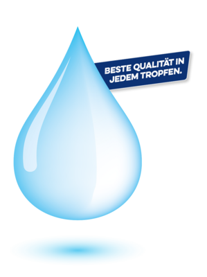Unser Trinkwasser – Beste Qualität Ein Wassertropfen als Symbol für unser Trinkwasser in Schwerte in bester Qualität