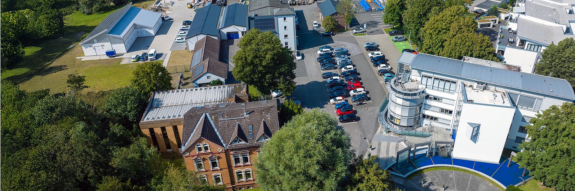 Lufbild des Verwaltunggebäudes der Stadtwerke Schwerte in der Liethstraße